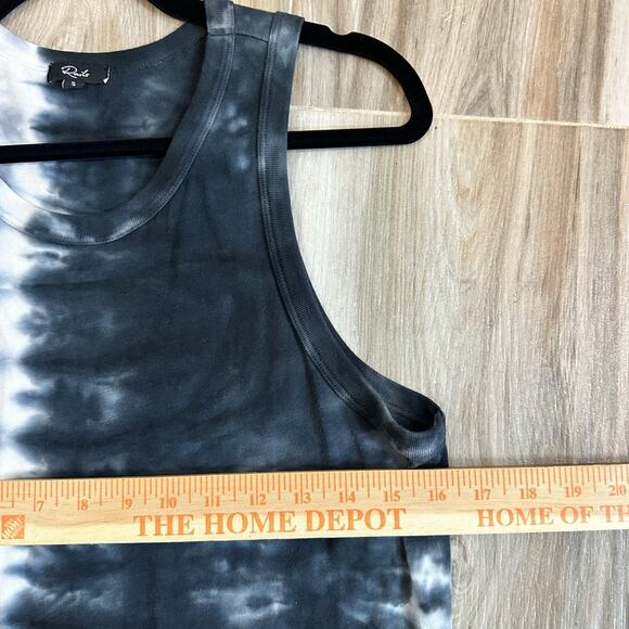 Rails Womens Tie Dye Print Tank Midi Dress Grey Blue Black Cotton Small Beach - Picture 9 of 9